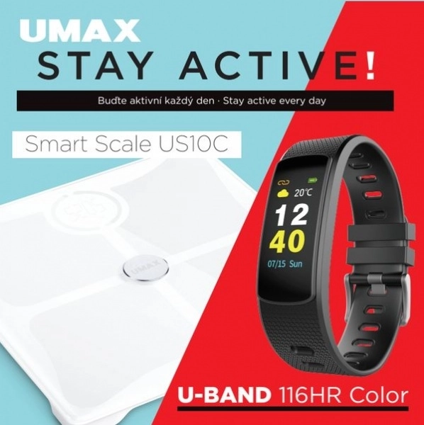 Chytrý Balíček: Váha UMAX Smart Scale US10C a Náramek U-Band 116HR Color