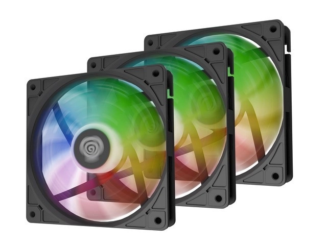 Sada 3 ventilátorů Genesis Oxal 120 ARGB černá