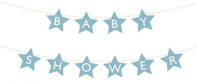 Banner znamení pro dětskou sprchu hvězdy světle 290cm x 16,5cm – Světle modrá