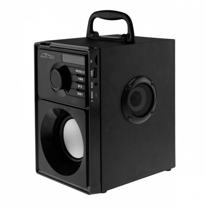 Reproduktor BOOMBOX SILVER MT3179 Bluetooth 5.1+EDR/FM/MP3/MicroSD/USB/AUS/Pilot/USB-C/LED/RMS 15W/PMPO 600W