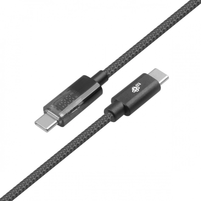 USB-C na USB-C kabel s LED indikátorem nabíjecího výkonu (1 m, 100 W)