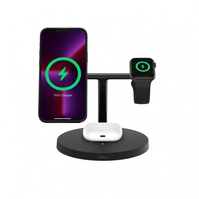 Nabíječka Boost Charge Pro 3v1 Qi2 15W nastavitelná, černá