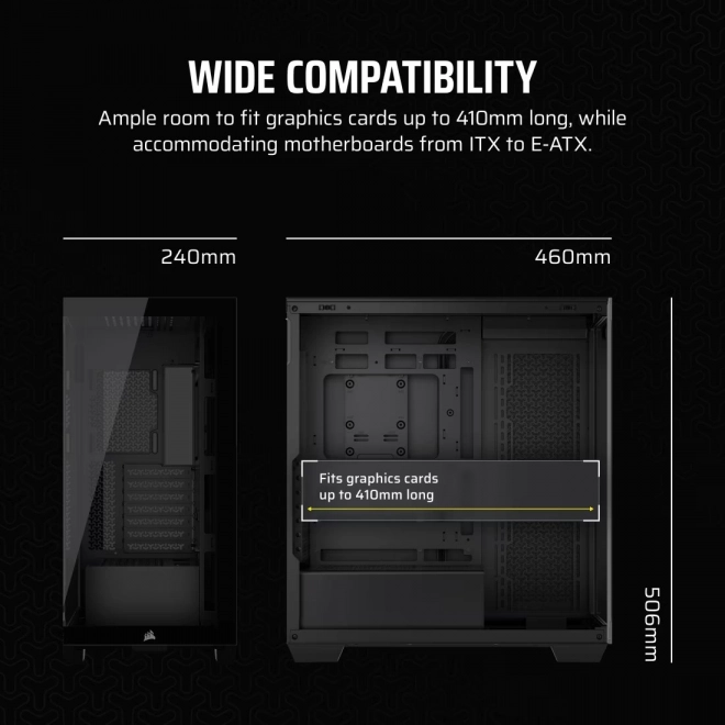 3500X TG Mid-Tower case černá