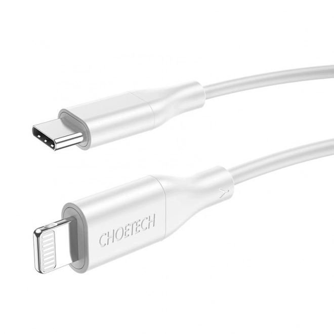 nabíjecí a datový kabel CHOETECH USB‑C na Lightning 1,2 m, PD 18/30 W, bílý