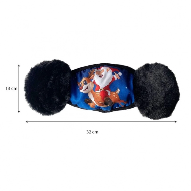 Vánoční rouška s oušky pro děti s motivem Santy