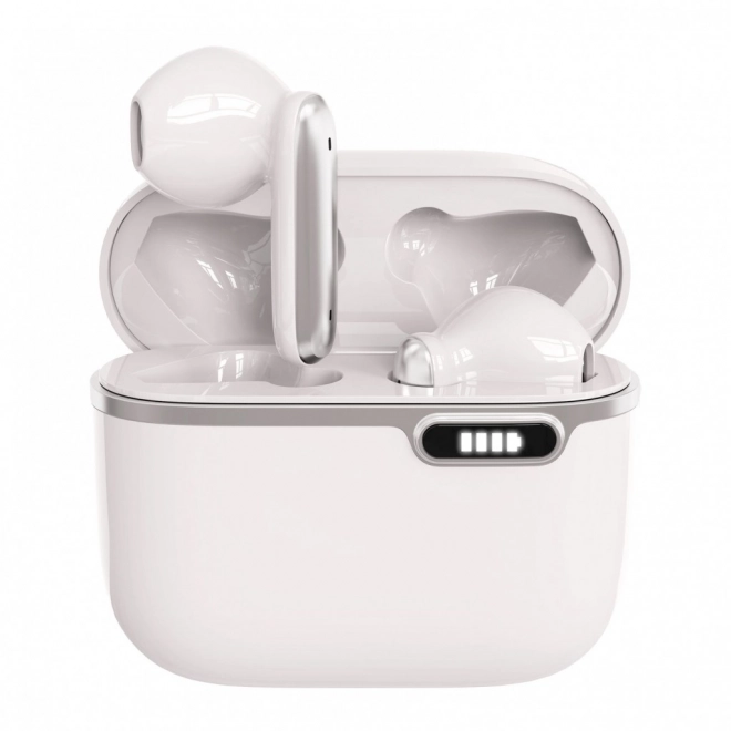 Sluchátka Bluetooth s mikrofonem HQ TWS (USB-C) Bílá