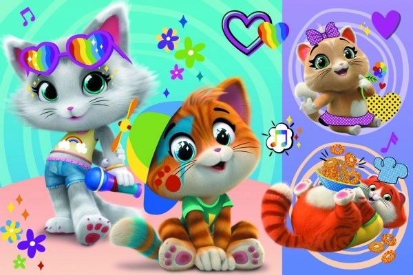 Puzzle 24 Maxi dílků 44 Kočky Happy Kittens