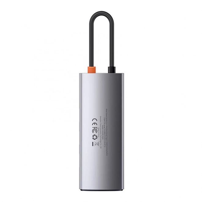 Hub 6v1 Baseus Metal Gleam Series, USB-C na 3x USB 3.0 HDMI USB-C PD Ethernet RJ45