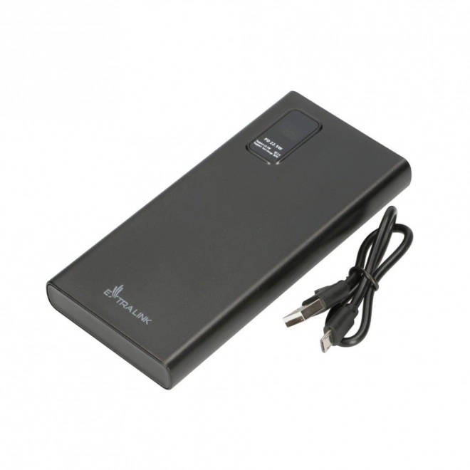 Power bank Extralink 10000 mAh rychlé nabíjení USB-C černý