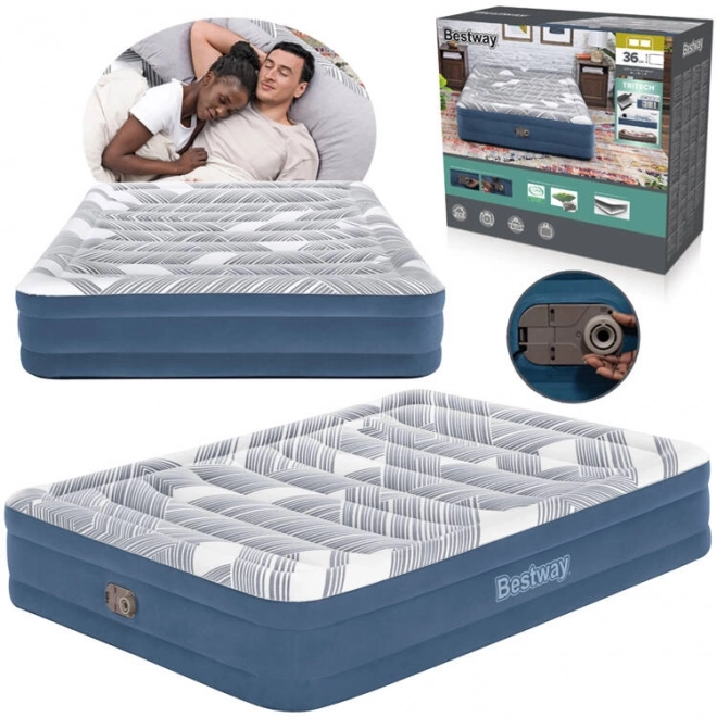 Pohodlná matrace Bestway 2s Queen 203x152x36cm s vestavěným čerpadlem 6712Y