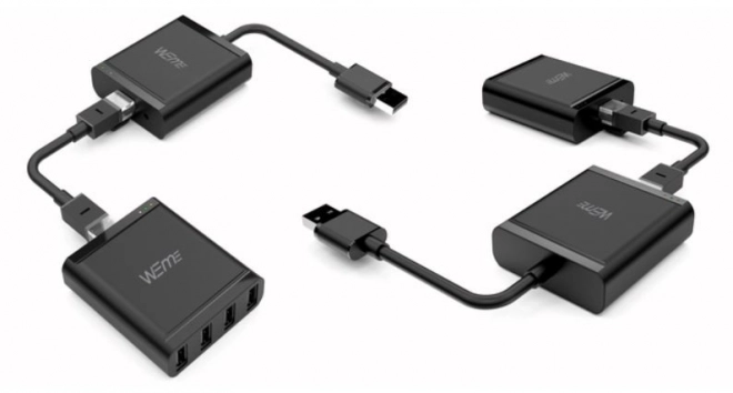 USB 2.0 prodlužovač přes IP 4x USB 60m