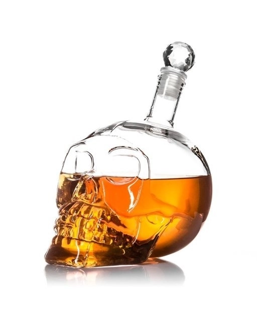 Křišťálová láhev lebka 650 ml