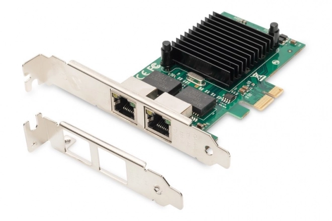 Síťová karta PCI Express 2x RJ45 Gigabit 10/100/1000Mbps s nízkým profilem