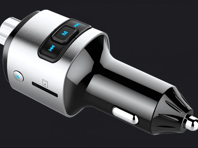 Bluetooth FM vysílač s rychlonabíječkou 2x USB a osvětlením