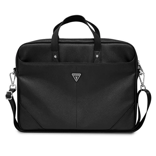 Guess Saffiano taška na notebook 16" černá