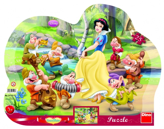 Puzzle Sněhurka a sedm trpaslíků 25 dílků