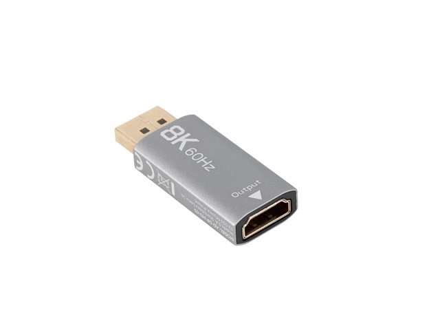 Adaptér DisplayPort na HDMI 8K stříbrný