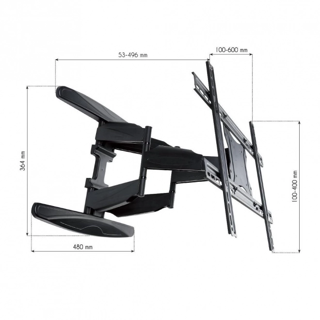 Nástěnný držák na TV LCD/LED 40-80 palců černý