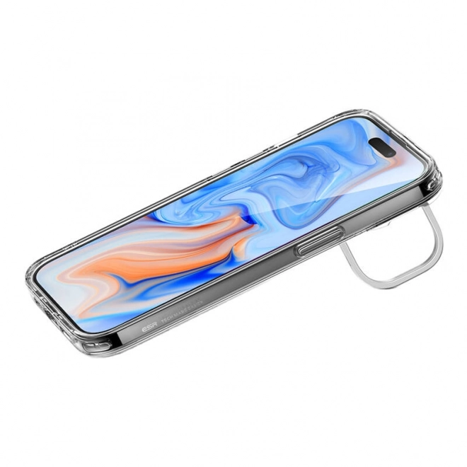 Pouzdro ESR Classic Hybrid se stojánkem pro iPhone 15, Magsafe (čiré)