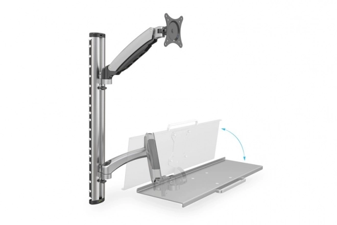 Nástěnné rameno pro monitor a klávesnici, max. 27", max. 8kg, otočné 360°