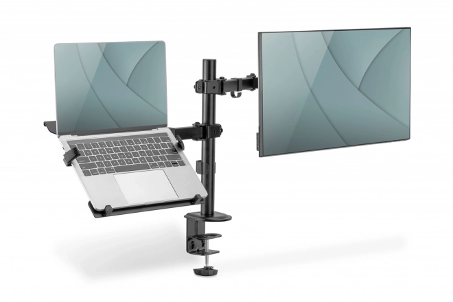 Stolní držák na monitor s držákem na notebook 1xLCD 32" 9kg, 1xNotebook 15,4" 4kg