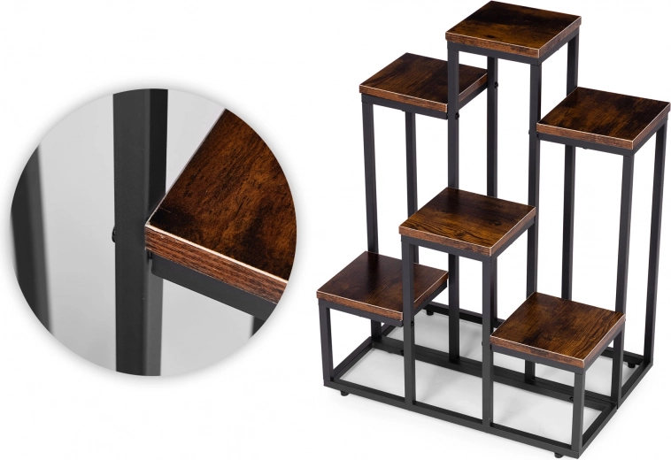 Víceúrovňové vystavení na 6 policích