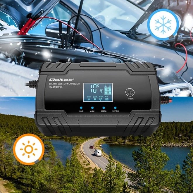 Inteligentní nabíječka autobaterií 12V/24V s funkcí opravy