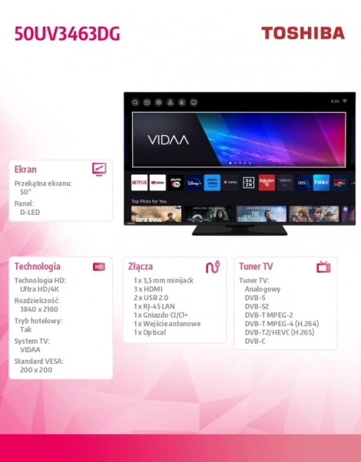 LED televize 50 palců