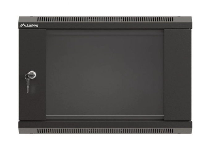 Nástěnná rack skříň Lanberg 19" 6U 540x350 mm skleněné dveře