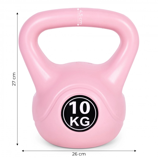 Růžový kettlebell 10 kg ModernHome
