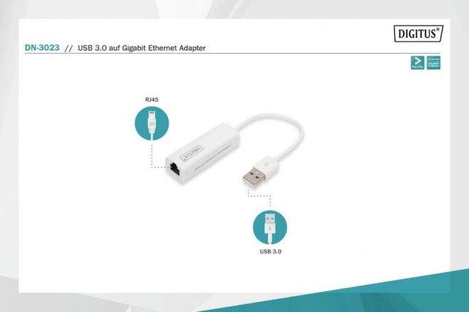 USB 3.0 Ethernet adaptér Gigabit