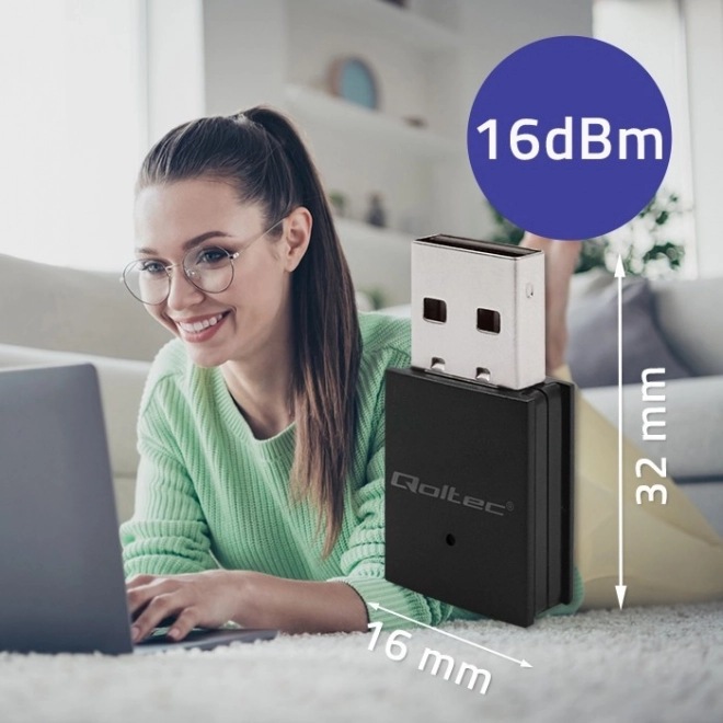Bezdrátový adaptér Ultrafast mini WiFi Standard AC | BT 4.0USB | 600Mbps