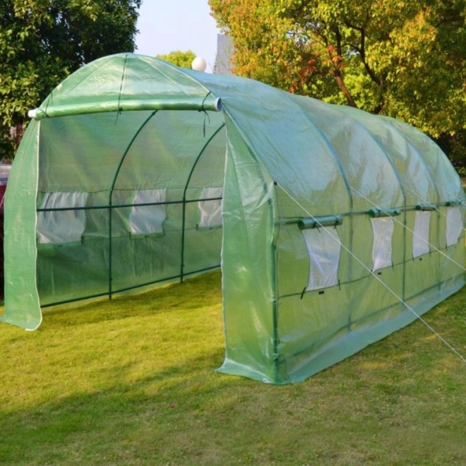 Zahradní fóliový tunel skleník 4x2,5x2m 10m² zelený