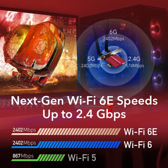 Síťová karta WE3000S WiFi AX5400 PCI-E