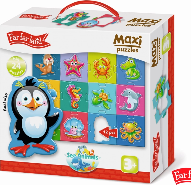 Far Far Land maxi puzzle Mořská zvířátka 24 dílků