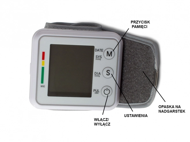 Elektronický LCD monitor krevního tlaku na zápěstí
