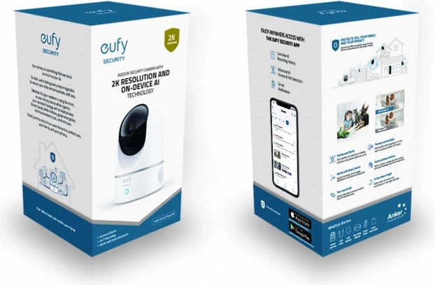 Eufy kamera vnitřní 2K otočná a naklápěcí bílá