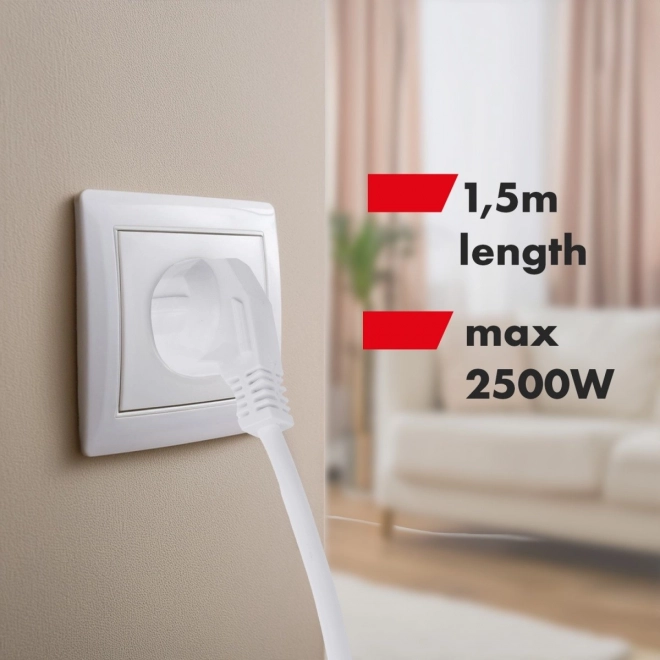 Prodlužovací kabel 4 zásuvky 1,5 m, USB A/C MCE508 W