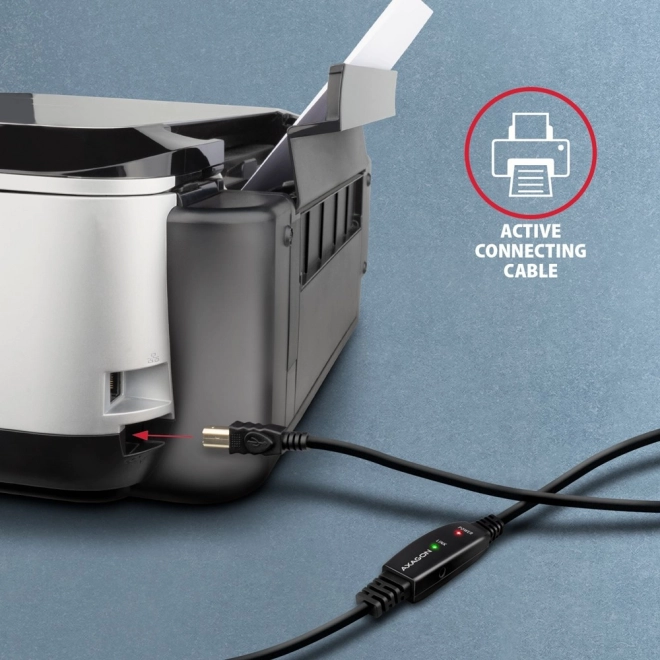 ADR-215B USB 2.0 A-M -> B-M aktivní propojovací kabel/zesilovač 15 m