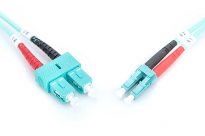 FO LC-SC MM 50/125 OM3 duplexní LSOH optický patchcord 2m