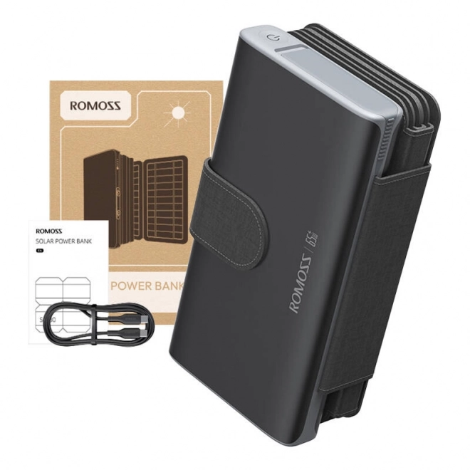 ROMOSS Solární powerbanka 30000mAh 65W černá