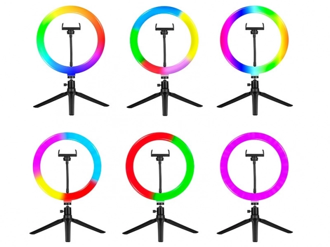 RGB RING 26 cm kruhové světlo se stativem