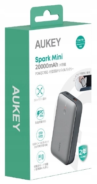 Mini powerbanka Aukey s kapacitou 20000mAh s rychlým nabíjením QC 3.0