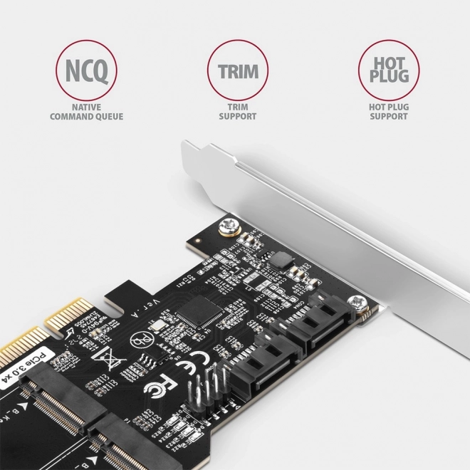 PCES-SA4M2 řadič PCIe 2x interní port SATA 6G + 2x interní port M.2 B-key SATA, SP a LP