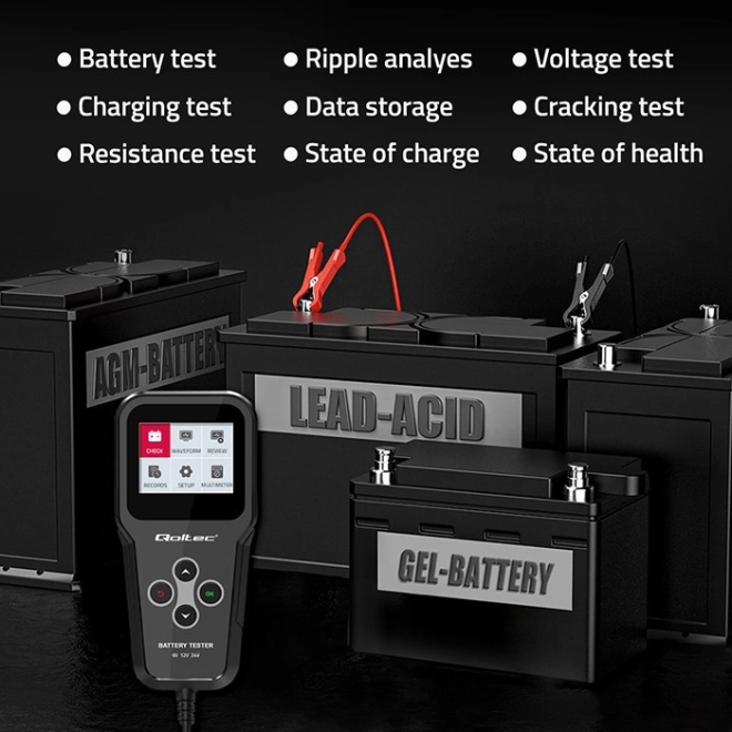 Digitální tester baterií s LCD displejem
