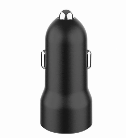 Černá nabíječka do auta USB-A/USB-C 20W PD