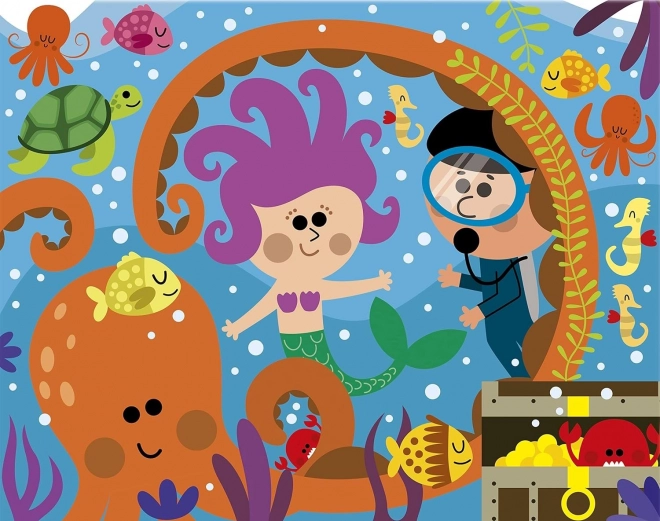 Puzzle s malováním vodou Hlubiny moře 30 dílků