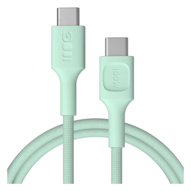 Kabel PowerStream USB-C-USB-C 100W oplocený 1,2m zelený