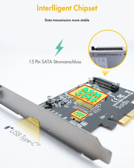IB-PCI1901-C32 PCIe karta, TYPE-C USB 3.2 (Gen 2x2)