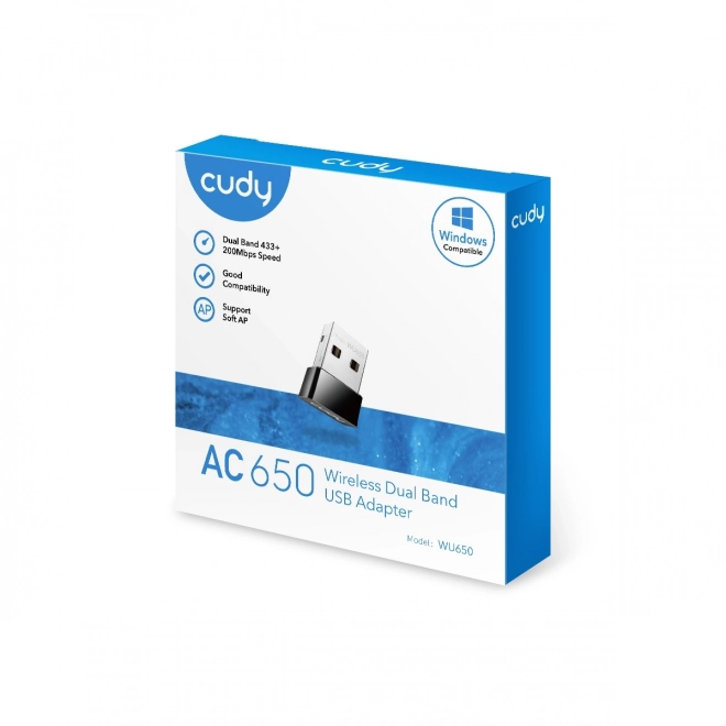WU650 USB 2.0 AC650 Mini síťový adaptér